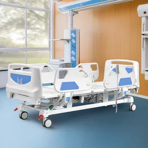 B8e SAIKANG Patient Hospital Equipment Bed Price 5 Function Adjustable Electric ICU Used Hospital Beds With Wheels