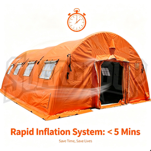 Carpa <span class=keywords><strong>de</strong></span> Emergencia sin Postes, Instalación Automática en 30 Segundos, Impermeable, <span class=keywords><strong>de</strong></span> Oxford, para <span class=keywords><strong>6</strong></span>-8 Personas, para las Cuatro Estaciones - Product Image 2