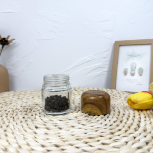Factory <b>Sale</b> 3g 5g 7g 9g Mini CR Lid Glass Jar Black Round Childproof Concentrate with Child Resistant Lid - Product Image 4