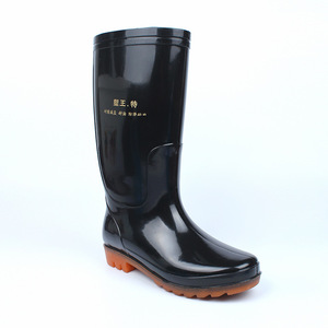 รองเท้าบูทยางกันฝนแบบหุ้มข้อสูงสำหรับผู้ชาย สีดำ หนาพิเศษ กันลื่น เหมาะสำหรับงานขุดเหมือง สวมใส่ง่าย - Product Image 5