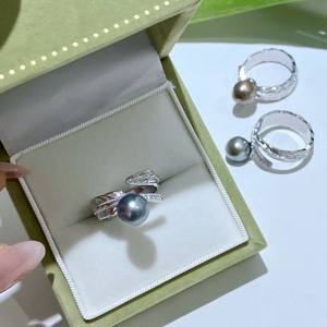 แหวนขนนกใหม่ประจำฤดูร้อน ประดับด้วยไข่มุกทะเลทรงบาร็อคแท้จากตาฮิติ เครื่องประดับสุดหรู - Product Image 4