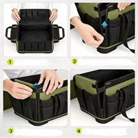 Sac à outils pour électricien 600D, robuste, multifonctionnel, pour le rangement des outils, sac à outils techniques portable, sac à outils électriques