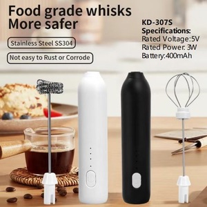 충전식 핸드헬드 거품기 전기 우유 거품기 2개의 믹서 포함 맞춤형 로고 - Product Image 2