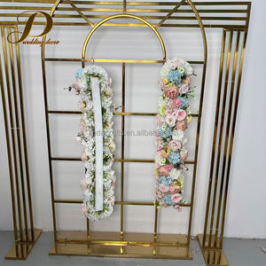 JINDA Nouveau design, petite taille, chemin de table en fleurs artificielles multicolores en soie pastel pour mariage et fête - Product Image 2