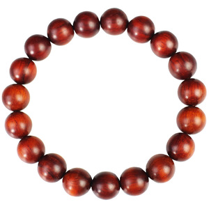 Indian Rosewood <b>Bracelet</b> 1.0mm Round Beads 19pcs High Density Chicken Blood <b>Red</b> Wood Jewelry - Product Image 2