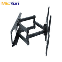Support mural TV articulé durable VESA 400x400 pour téléviseurs de 32 à 70 pouces, inclinaison 45°, rotation 15°, bras extensible articulé 65°, capacité 45 kg