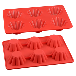 Poêle à <span class=keywords><strong>brioche</strong></span> Offre Spéciale 6 tasses <span class=keywords><strong>moule</strong></span> à <span class=keywords><strong>brioche</strong></span> en silicone 2 paquets pour la cuisson de la tarte, muffins, pouding <span class=keywords><strong>moule</strong></span> antiadhésif - Product Image 1