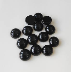 Venta al por mayor de ónix negro natural cabujón redondo 2mm-50mm espalda plana piedras preciosas sueltas para la fabricación de joyas - Product Image 4