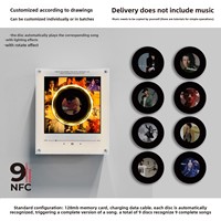 Veilleuse magnétique pour réfrigérateur à induction NFC, chant automatique, design de carte personnalisable, ornements créatifs