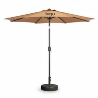 Parasol de plage pliable imperméable pour patio et jardin en tissu polyester