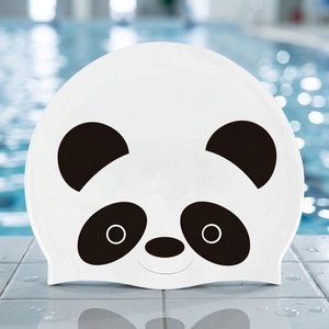 Bonnet de bain en silicone imperméable JW-1282 avec motif d'animaux de dessin animé et drapeau national, imprimé mignon, unisexe, pour enfants - Product Image 5