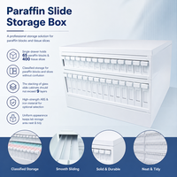 Armoire de rangement combinée pour diapositives et blocs de paraffine de qualité archivistique, 14 tiroirs, pour laboratoire d'histologie et de pathologie