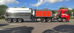 Semi-remorque hydrovac à 12 roues avec réservoir en acier inoxydable, unité de puissance séparée, pour nettoyage d'égouts et excavations, directement de l'usine - Product Image 5