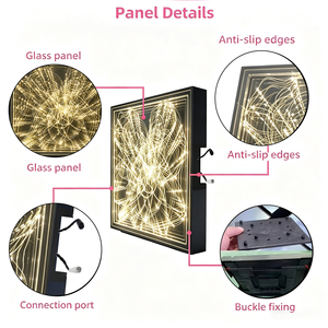 Luces LED para Pista de Baile de 50x50 cm, Efecto de Floresación 3D de un Solo Color, Cuerpo de Vidrio, Clasificación IP55, para Fiestas, Bodas, Eventos de DJ - Product Image 3