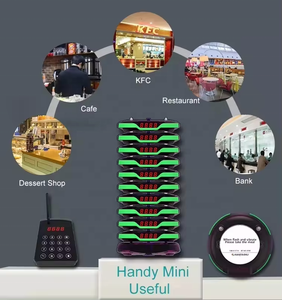 Cafe 30 şarj edilebilir su geçirmez Mini Buzzers kablosuz titreşimli Coaster Beeper konuk kuyruk çağrı sistemi çağrı çağrı restoran - Product Image 6