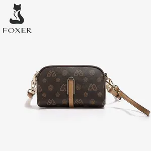 FOXER PVC Printed Zipper Shoulder Crossbody Bag Women Clutch Bag Fashion New Design Messenger Bag High Quality Phone Purse