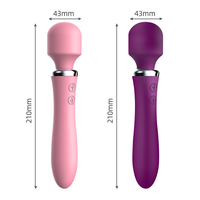 10 Mode puissant grand Double vibrateurs gode pour les femmes baguette de Massage masseur de corps jouet sexuel pour les femmes Clitoris produits de sexe féminin
