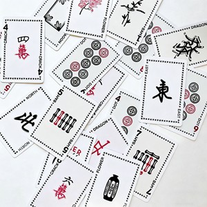 Impression personnalisée de haute qualité 2 piles de cartes Jeu de cartes Mahjong papier multijoueur Mahjong avec logo et boîte - Product Image 3