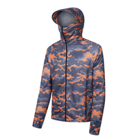 Vente en gros Full Zip Chasse Protection solaire Résistant à l'eau Imprimé Camo Sublimé Uv Pêche à capuche
