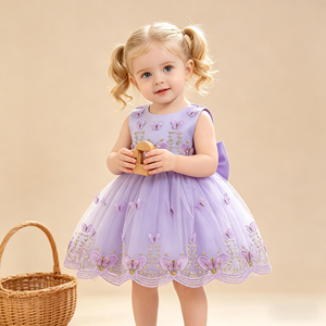 MQATZ <span class=keywords><strong>vestiti</strong></span> <span class=keywords><strong>eleganti</strong></span> per bambini all'ingrosso senza maniche vestito da ragazza di fiori per feste estive matrimonio o compleanno - Product Image 1