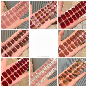 Pegatinas de Gel Súper Brillantes para Uñas, 20 Unidades, Envolturas de Uñas Semicuradas, Calcomanías de Uñas con Esmalte de Gel UV - Product Image 5