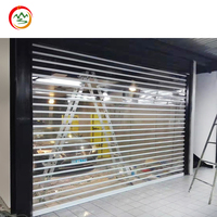 Boutique commerciale/centre commercial/magasin Vision cristal clair porte à volet roulant en plastique Polycarbonate