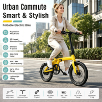 Vélo électrique pliable en alliage de magnésium portable avec pneus larges robustes 7.8-15Ah, vélo électrique étanche