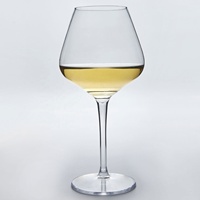 Nouvelle conception de verre à vin blanc en plastique transparent, verre à vin rouge à long pied incassable