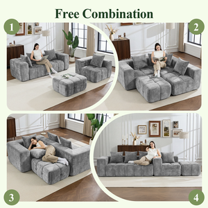 Sofá Modular Grande Meroow MS2 de 282 cm con Reposabrazos Anchos, Nuevo Diseño de Fábrica China, Envío Rápido, Stock Local en el Reino Unido - Product Image 3