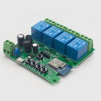 F0304 TUYA Module de relais Mini 4CH WiFi sans fil interrupteur intelligent récepteur allumer/éteindre la télécommande fonctionne avec Alexa Google Home