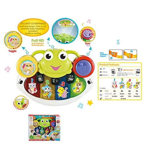 Learning Education Electronic Organ keyboard Music Musical Instrument Game Learning Double Projection Frog Piano Toys For Kids