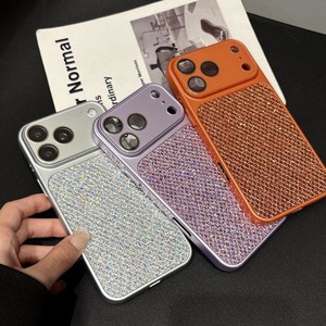 Funda de lujo elegante y femenina con diseño de rombos brillantes para iPhone 13 14 15 16 17 Pro Max, cubierta trasera de diseño para mujer, de fábrica. - Product Image 6