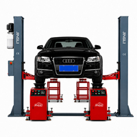 Ensemble professionnel de garage Jingli : Pont élévateur 4T à 2 colonnes, simulateur de route 2,2 kW à 360 degrés et équipement combiné de test de vibration de châssis