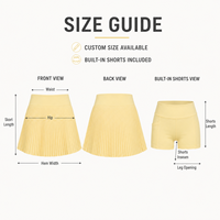 Jupe-short plissée personnalisée pour femme avec short intégré pour le golf en plein air et les activités sportives