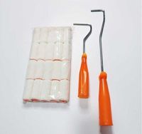 Nouvel ensemble de rouleaux de peinture industriels OEM/ODM personnalisables en plastique/galvanisé avec manche en bois, tailles 2-9 pouces, pour peinture murale