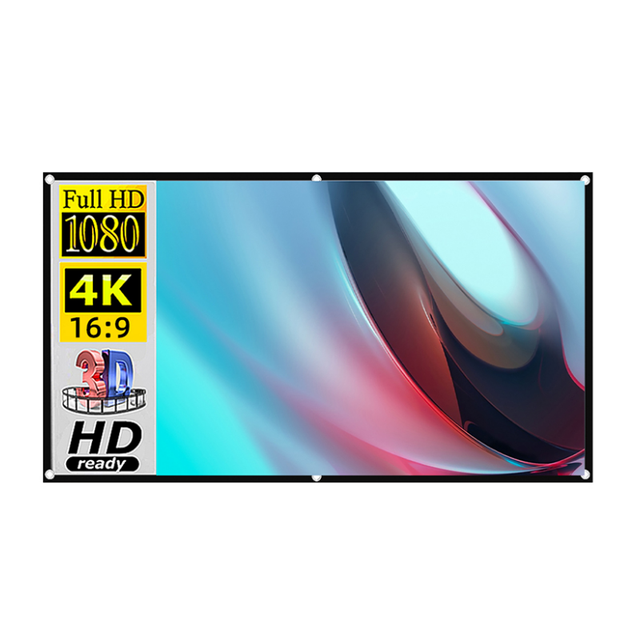 Acoustically Transparent Projector Screen 120 Inch Folding Portable ALR 4KFabric Guangdong Projector Screen  for Cinema  Outdoor