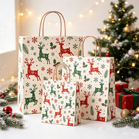 Sacs en papier de luxe personnalisés avec logo de Noël pour la vente en gros, pour vêtements, chaussures, emballages cadeaux de fêtes