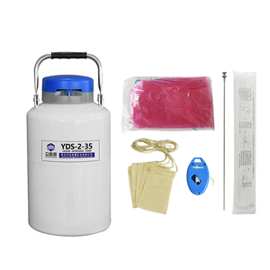 Réservoir mobile de 2 L en alliage d'aluminium pour le stockage de l'azote liquide destiné aux produits laitiers et au sperme bovin, facile à utiliser - Product Image 1