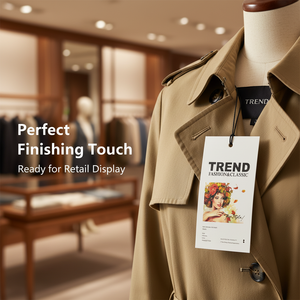 Ensemble d'étiquettes volantes personnalisées en papier imperméable avec logo imprimé pour sacs et accessoires de chaussures, avec impression dorée et pochette intégrée - Product Image 2