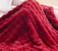 Chinesische Fabrik Günstiger Preis Bubble-Flanell-Fleece-Decke King Size Superweiche Warme Plüschdecke für den Winter