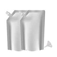 Vente en gros de sacs à buse sous-emballage de liquide emballage de boisson au lait de soja indépendant pochette à bec en argent