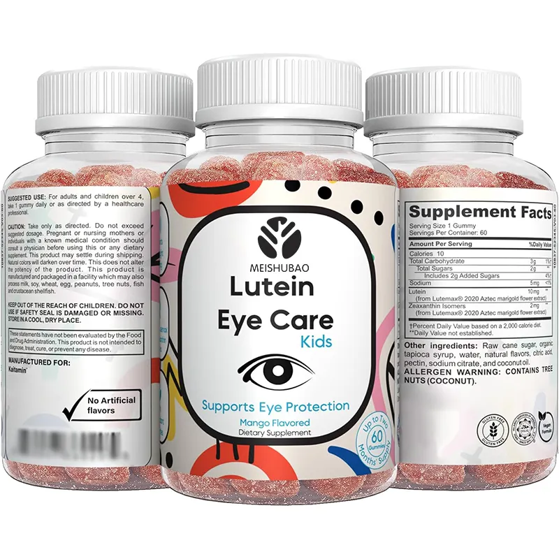 Cetakan gusi mata lutein lutein lutein & zeaxanthin untuk anak-anak kustom