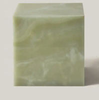 Cube en Onyx de Marbre Poli de Taille Personnalisée Décoration Maison Socle en Marbre Onyx Vert Table Basse