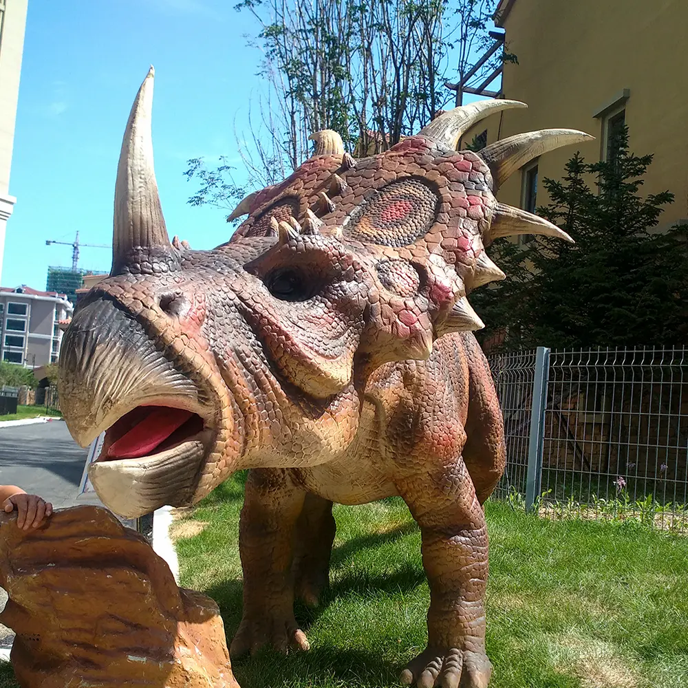 Patung dinosaurus animatronik kualitas tinggi Model naga realistis untuk dijual