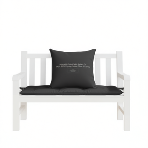 เบาะรองนั่งสำหรับม้านั่งในสวน ผ้าอ็อกซ์ฟอร์ดสีแอนทราไซต์ โพลีเอสเตอร์ 100% สำหรับใช้งานกลางแจ้ง รูปทรงสี่เหลี่ยมผืนผ้า ถอดซักได้ - Product Image 1