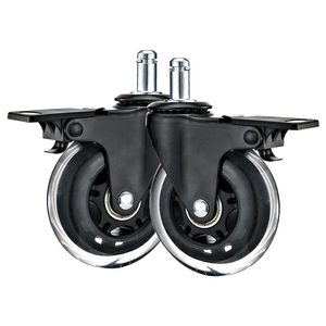 2 2.5 3 इंच का कार्यालय चेयर कैस्टर पहियों 1x22mm स्टेम पु व्हील काले/पारदर्शी अनुकूलित सेट फर्नीचर प्रतिस्थापन के लिए - Product Image 6