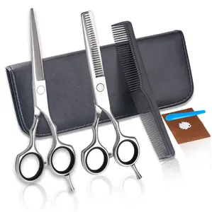 Tesoura de desbaste, conjunto de tesouras para cabeleireiro e barbeiro, para corte de cabelo