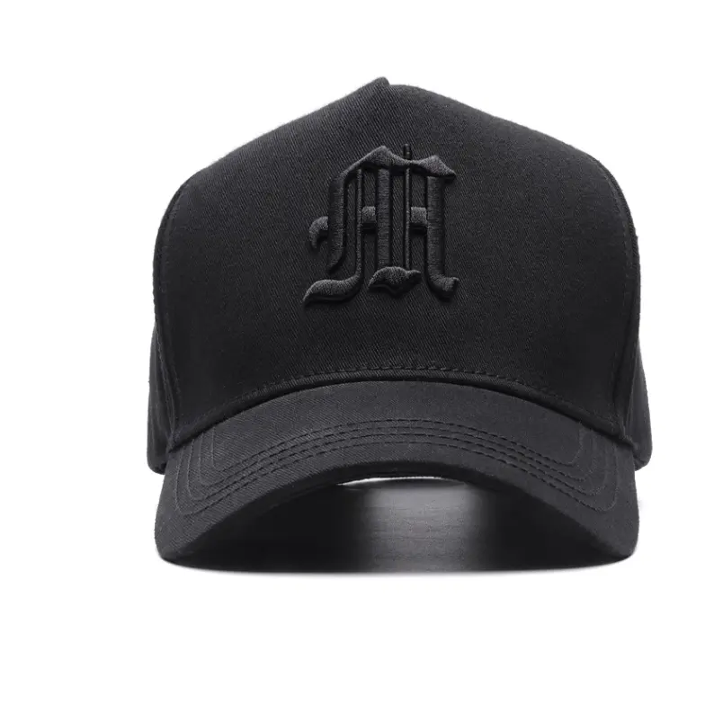 Großhandel benutzer definierte Qualität Stickerei Logo gebogene Krempe 5 Panel strukturierte Outdoor-Sportarten Ein Rahmen K Rahmen Snapback Baseball Hut Kappe