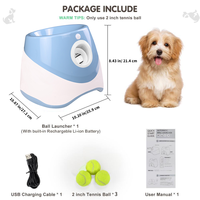 Lanceur de balles automatique de luxe moderne pour chien, rechargeable, interactif, lanceur de balles, 3 distances réglables, jouet pour animaux de compagnie de taille moyenne à grande