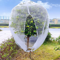60*80Cm Fabriek Leveren Verstelbare Trekkoord Rits Insect Gaas Cover Tas Voor Kas Fruitbomen Tuinplant